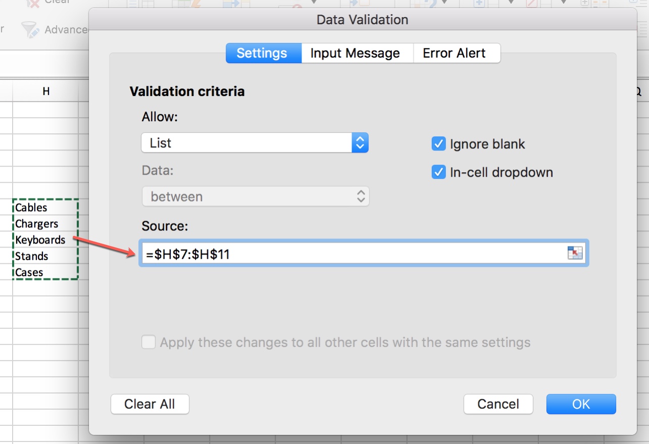select all content in a cell in excell 2016 for mac